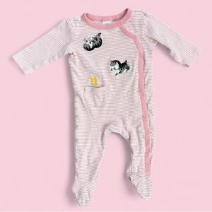 Gymboree x Little Golden Books Shy Little Kitten Pink StripeFooted Pajamas 6–9M